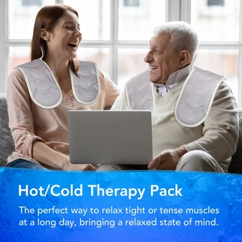 3 В 1 Пакет со льдом для горячей и холодной терапии При Травмах шеи, плеча, спины, Обезболивающий Бандаж