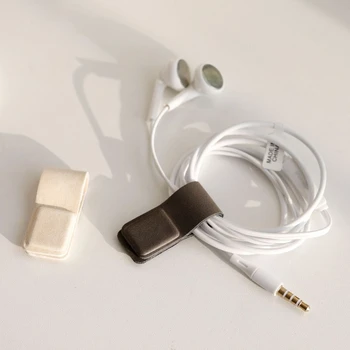 Магнитный зажим для кабеля наушников, Кожаный органайзер для проводов, Гибкое устройство для намотки провода наушников, USB-зажим для кабеля M76A