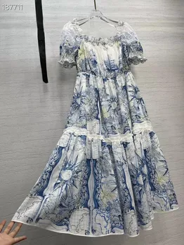 AL50303 Высококачественное новое модное женское платье 2023 года, роскошное платье известного бренда европейского дизайна в стиле вечеринки