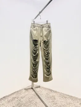 Новые мешковатые джинсы с выстиранным кроем сезона весна-лето 2023 0405