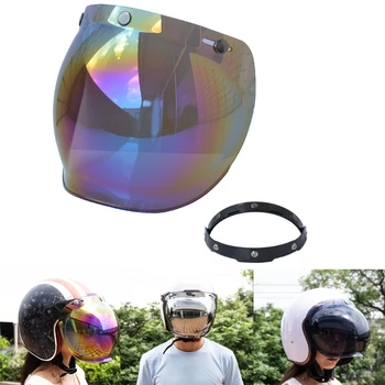 Лобовое стекло мотоциклов высшего качества для винтажного шлема с 3 защелками, шлем с пузырьковым козырьком, Челночный корабль