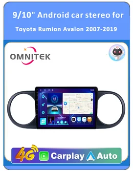 OMINITEK Android 10,0 Автомобильный Радио Мультимедийный Видеоплеер Для Toyota Rumion Avalon 2007-2019 Авто GPS Serero Carplay 4G 64G Без DVD