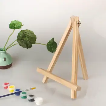 Отличный деревянный держатель дисплея Мини-дисплей-мольберт Стабильный Удобный Треугольный Мольберт для рисования детей