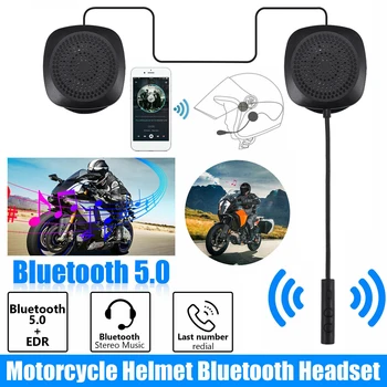 Гарнитура для мото-шлема Bluetooth 5.0, Мотоциклетные наушники, Беспроводной динамик, Громкая связь, воспроизведение музыки