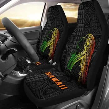 Чехлы для автомобильных сидений Hula Girl Hibiscus, комплект из 2 универсальных защитных чехлов для передних сидений