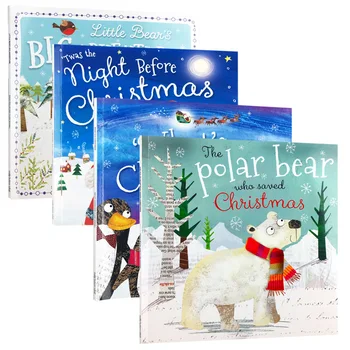 4 Книги My Christmas English book Книга детских рассказов с картинками Познавательные истории для детей раннего возраста Книги для малышей в возрасте от 3 до 6 лет