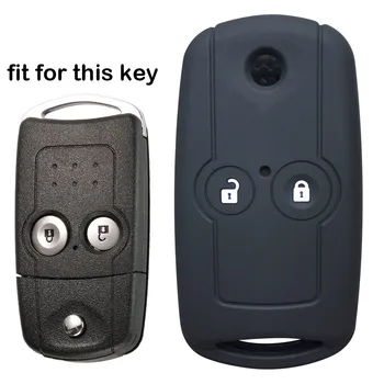 Силиконовый чехол для ключей от автомобиля с 2 кнопками для Honda Accord 8 Civic Icon Dio Fit Crv Hrv Odyssey Jazz, откидной держатель для ключей