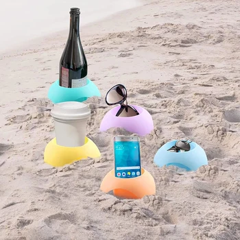 Красочная подставка для напитков с изображением морских звезд для пляжа, экономящая место, Штабелируемый Пластиковый поднос для стаканов для пикника