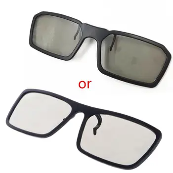 Поляризованные пассивные 3D-очки Черные стереоскопические очки для ТВ-кинотеатров Real D 3D