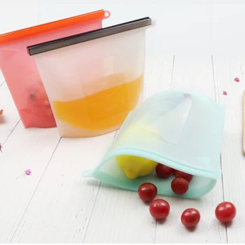 Силиконовая сумка для хранения свежих продуктов многоразового использования, термостойкая силиконовая герметизирующая сумка, сумка для хранения продуктов в холодильнике с морозильной камерой