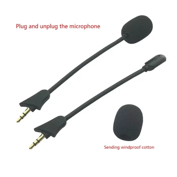 Замена микрофона гарнитуры 3,5 мм Микрофон с шумоподавлением для игровой гарнитуры Audio Technica ATH-GDL3, Гибкий микрофон