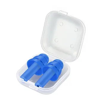 1 пара синих спиральных твердых Удобных силиконовых затычек для ушей, защищающих от храпа, удобных для сна, снижающих уровень шума