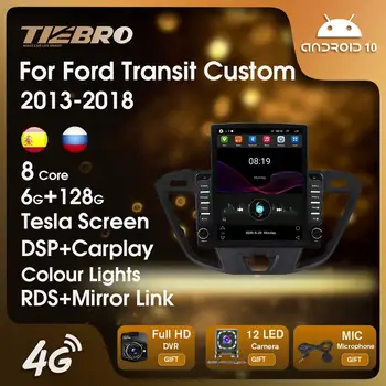 TIEBRO 2 Din Android10.0 Автомагнитола Для Ford Transit Custom 2013-2018 Авто Мультимедийный Видеоплеер Стерео Приемник GPS Навигация