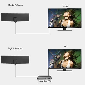 Многофункциональный усилитель сигнала DVB-T2 Антенна 1080P цифровой HD плоский мини-тонкий ТВ-ресивер
