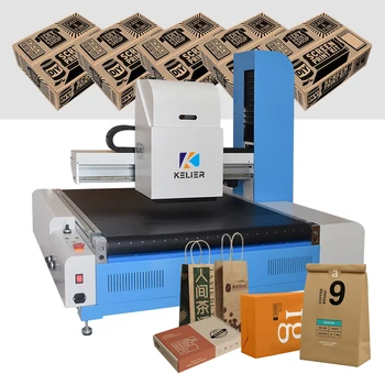 УФ-принтер Kelier по заводской цене Цифровая печатная машина для гофрированной коробки Высококачественный однопроходный принтер для картонной упаковки