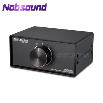 Nobsound Mini 3-Полосный аудио Механический переключатель XLR Сбалансированный Пассивный Селектор Стерео 1 (3)-В-3 (1)-Выходная Коробка Разветвителя