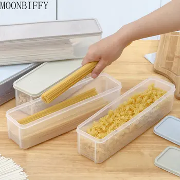 Герметичная коробка для сухих спагетти в японском стиле, Коробка для макарон, Герметичная банка для фруктов, Пластиковый ящик для хранения кухонного холодильника