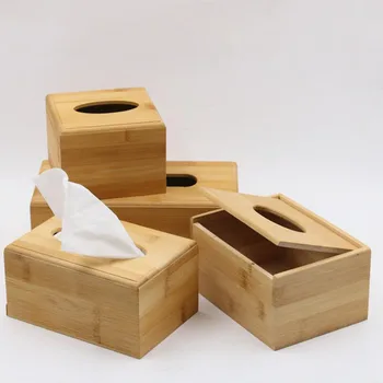 Современная простая многофункциональная настольная коробка для салфеток из бамбукового дерева, многофункциональная коробка для хранения, домашняя экологичная коробка для полотенец для лица, бумажная коробка