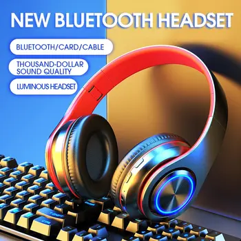 Беспроводные Bluetooth-Наушники B39 С Красочной Подсветкой, Подключаемая Карта, Спортивные Игровые Музыкальные Наушники HIFI Stereo IOS Android в Телефоне