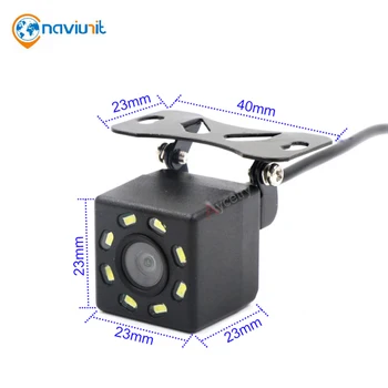 Универсальная камера ночного видения Naviunit, камера заднего вида для парковки автомобилей с обратным изображением, HD cmos, резервная копия, водонепроницаемая, 8 светодиодов