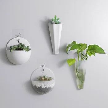 Украшение стены комнатным растением, подвесной Пластиковый цветочный горшок