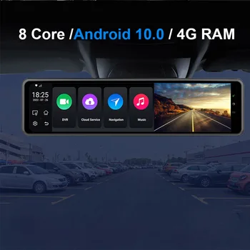 HGDO 8 Core 4G Android 10,0 Регистратор Зеркало заднего вида FHD 1080P ADAS GPS Навигационная Камера Видеомагнитофон Авторегистратор 4g RAM