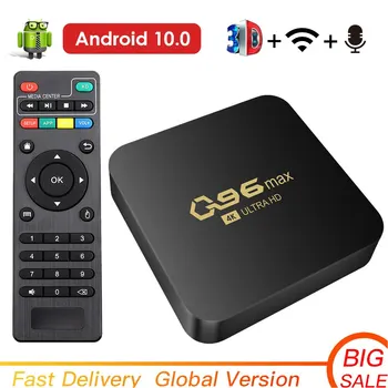 LEMFO Новый WIFI 4K Q96 MAX Smart TV Box 2,4/5G телеприставка Android 10,0 Глобальный медиаплеер Android Четырехъядерный Smart TV Box
