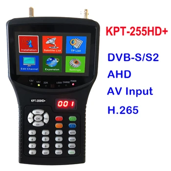 Kangput KPT-255HD + плюс Измеритель спутникового поиска камера видеонаблюдения DVB-S2 H.265 4,3 ”TFT ЖК-экран Поддержка AHD/TVI/CVI VS KPT-255H +