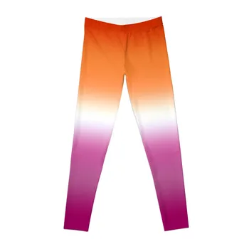 Новая альтернатива/Леггинсы с оранжевым лесбийским флагом, леггинсы для спортзала, женская спортивная одежда для женщин, занимающихся фитнесом