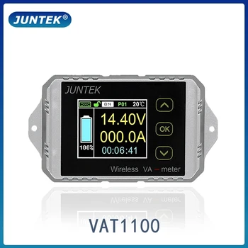 VAT1100 100V 100A Беспроводной амперметр Вольтметр Контроль емкости аккумулятора Кулоновский счетчик 12V 24V 48V Цветной экранный измеритель