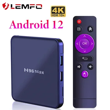 LEMFO V12 Smart Android 12 TV Box H96 Max RK3318 Двойной WIFI H96Max Android 12,0 Поддержка 4K Google Play Телеприставка