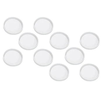 10 Упаковок силиконовой формы Big Diy Round Coaster, диаметр 3,15 дюйма / 8 см, формы для литья из смолы, цемента